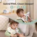 Momcozy BreezyClear 2-in-1 Electric Nasal Aspirator for Baby with Spray, 65kPa Hospital-Grade Suction, 4 Adjustable Levels, Quiet & Portable Nose Cleaner with Soothing Light & Music