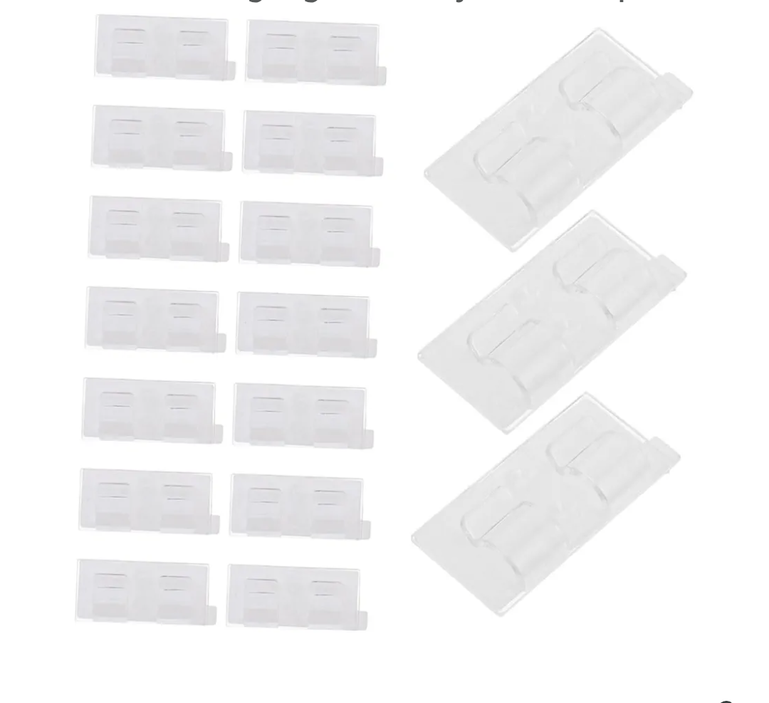 Mikikit 40pcs Holiday Lights Outdoor Clips Outdoor String Lights Sticky Cable Clips