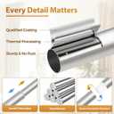 TONIAL Curtain Rod 32 to 115 Inch(2.6-9.6ft), Telescoping Splicing 3/4 Drapery Rods for Windows 83 to 110 Inch(6.9-9.1ft), Decorative Single Rod with Small Cap Finial, Silver