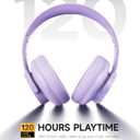 Picun B8 Headphones Wireless Bluetooth, 120H Bluetooth Headphone Over Ear with 3EQ Music Modes, Hands-Free Calls, Deep Bass Headphones for Travel Home Office Cellphone PC (Purple)