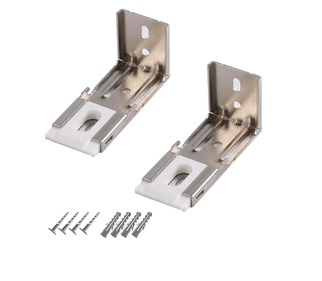 Brackets for Gardesk Window Blinds Inside and Outside Mounting Brackets for Zebra Shades, 4X Screws, 2 Pack Stainless Steel Brackets for Window Shades Installing (Outside Mount)