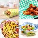 480pcs Deli Paper Sheets - 12x12 inch Variety Pack Checkered Wax Paper, Food Basket Liners for Wrapping Sandwiches Bread Burgers