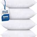Utopia Bedding Throw Pillows (Set of 4, White), 20 x 20 Inches Pillows for Sofa, Bed and Couch Decorative Stuffer Pillow