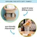 Kitty Sift Disposable Cat Litter Box Large, 6 Count, Durable Portable for Travel and Home, Eco-Friendly Disposable Litter Box Controls Odor