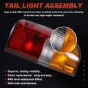 Tail Light Assembly Compatible With 1995-2000 Toyota Tacoma Rear Taillights Pair Left Driver and Right Passenge Side Replace TO2800116 TO2801116 8156004030 8155004030(Red/Amber/Clear Lens)