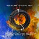 4AN 1/4 PTFE E85 Hose Braided Fuel Line Fitting Kit 20FT Transmission Oil Cooler Line Nylon Stainless Steel Black