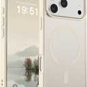 SUPFINE Magnetic for iPhone 17 Pro Max Case (Compatible with MagSafe)(Military Grade Drop Protection) Translucent Matte Shockproof with Anti-Fingerprint Phone Cover 2025,Antique White