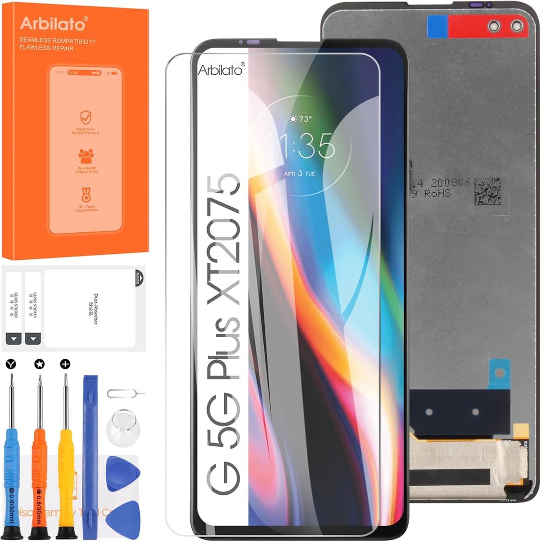 Screen for Motorola Moto G 5G Plus Screen Replacement for Moto ONE 5G LCD Screen Edge S/One 5G UW Touch Display Digitizer Assembly XT2075,XT2075-2 Repair PartsBlack