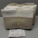 OIAHOMY Storage Basket, Woven Baskets for Storage, Cotton Rope Basket for toys,Towel Baskets for Bathroom - Pack of 3, Gradient Yellow (3 pcs-13x9.9x8.7)