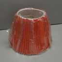 Aspen Creative 33197, Hardback Empire Transitional Spider Lamp Shade, Mushroom Pleated Carrot Faux Silk Fabric, 6" Top x 16" Bottom x 12" Slant Height