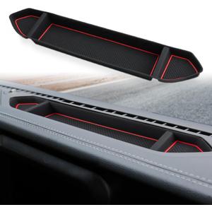 Auovo Silicon Organizer Tray Mat Compatible with 2018-2023 Wrangler JL JLU 2020-2023 Gladiator JT Accessories Center Console Pads Organizer Tray Trim Car Interior Decoration Trim(Red) (1 piece/set)