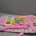 Baby Play Mat for Babies 0-6 Months,Piano Tummy Time Activity Mat with Music,Play Mat for Babies with 5 Linkable Toys Pink-21