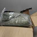 COTTEBED Ultra-Soft Queen Washed Bedding Comforter Sets Bed, All Seasons Use Light Weight with Warm Fluffy Washable Cotton Microfiber Fabric, 1 Bed Comforter & 2 Pillow Sham (Queen/ Full, Dark Olive Green)