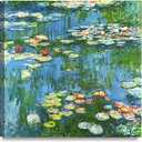 DECORARTS Claude Monet Canvas Wall Art, Water Lily Pond 1914, 16x16