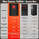 I-THERA-U XL Infrared Sauna Box with True 660 & 850nm Red Light Therapy Lamp, Portable Red Light Sauna for Home, Full Body Steam Tent with 3L 1200w Steamer, 15 Levels Heat, Chair, Remote