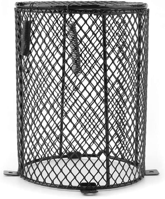 Reptile Lamp Cover Heat Mesh Cage Reptile Heating Lampshade Anti-Scald Lamp Mesh Cover for Pet Amphibian Snake Lizard Turtle