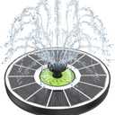 SZMP Solar Fountain 3.5W Bird Bath Fountains with Tender Green Flower Upgraded 100% Glass Panel, Solar Fountain Pump with 7 Nozzles, Solar Water Fountain for Hummingbirds, Garden, Pond (White)