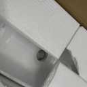 Small Wall Mount Bathroom Vessel Sink, QISHKA 15.6" X 8.6" Rectangular Floating Ceramic Wash Hand Basin- White Wall Hung Vanity Sink with Overflow for Small Bathroom (Right Hand)