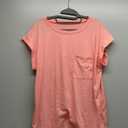 PGANDS Women's Summer Top Short Sleeve T Shirts Casual Basic Loose Fit Tee (Large, Coral)