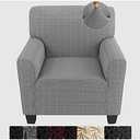 ZNSAYOTX Chair Slipcovers with Arms for Living Room High Stretchy Spandex Pet Friendly Armchair Furniture Protection Covers (Black and White, Chair)