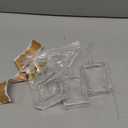 6 Pack 1.7oz Clear Square Glass Dropper Bottles, 50ml Empty Square Perfumes Bottles with Eye Droppers, for Essential Oils,Liquids, Tincture Bottle (Clear -Golden Cap)