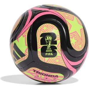 adidas FIFA World Cup 26 Trionda Soccer Ball (4, Black/Lucid Lemon/Lucid Pink Club)