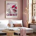 Poster Master Vintage Poster - Retro Western Print - Cowboy, Funky Wild West, Rodeo, Trendy, Aesthetic - 8x10 UNFRAMED Wall Art - Gift for Friend - Wall Decor for Kitchen, Bar, Pub