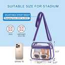 Clear Bag for Stadium Events - Stadium Approved Small Mini Clear Purse, Women's Top-Handle Handbags for Sports Concerts