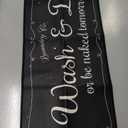 EYECY Laundry Room Rug Runner 20"x49" Non Slip TPR-Backed Rug for Kitchen, Bathroom, and Hallway - Black