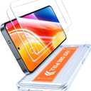 TORRAS 12FT Military-Grade Shatterproof for Samsung Galaxy S25 Screen Protector [9H+ Aerospace Tempered Glass One-Pull Installation] Full Coverage Fit Bubble Free 6.2 GlassGo X