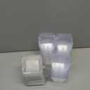 HOMIP 60Pack 4oz Plastic Dessert Cups with Lids and Spoons, Mini Plastic Parfait Cups for Parties, Clear Square Cups for Appetizer Cake Ice-cream