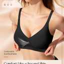ProKloud Bras for Women No Underwire Wireless Jelly Bras Full Coverage Seamless Push Up Bralettes Support Tshirt Bra (Black)  Size: Medium
