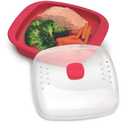 Joie Microwave Silicone Steamer, Vented Food Cooker Pot with Steam Basket and Lid, Ideal for Cooking Vegetables, Fish and Dumplings, BPA-Free