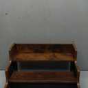 KLM Liquor Bottle Display Shelf, Coffee Syrup Rack Organizer, 3 Step Countertop Wine Rack, Mini Bar, Retro Bar Shelf Stand for Whiskey, Spirits