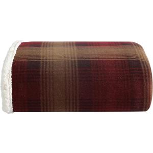 Eddie Bauer - Blanket, Super Soft Reversible Sherpa & Brushed Fleece Bedding, Ideal Throw Blankets for Couch, Plaid Home Design (Nordic Raisin)
