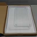 Tempered Glass Cutting Board for Kitchen,3 Pack Clear Glass Cutting Board with Rubber Feet, Scratch, Heat, Shatter Resistant and Easy to Clean(8"x12" & 10"x14" & 12"x16")