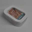 Mepal Modula Rounded Food Storage Box with Lid Set of 3 | Ideal for Cold Cuts, Cheese, and More | Stackable design | Transparent Framed Lid | BPA-Free, Nordic White (17oz/500ml)