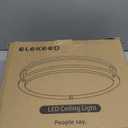 Elekeed 2-Pack Ceiling Light Fixture Black 36W, 13 inch Flush Mount Light Fixtures 3600LM, Modern Ceiling Light No Flicker, 5000K Bright LED Ceiling Lights for Hallways Bedroom Bathroom ETL Listed