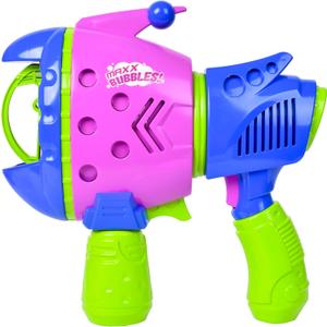 Maxx Bubbles Handheld Bubble Bazooka 12 Bubble Blaster with Dual Grip, Makes Giant Bubbles, Bubble Solution Included, Large Bubble Machine is Ideal for Outdoor Fun, Backyard Parties & Playtime
