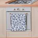 ChenCraty Chinoiserie German Shepherd Kitchen Towels, German Shepherd Gifts Dish Tea Towels for Kitchen Decor, Grand Millenial Floral Dog Decorative Hand Towels for Bathroom, 16x24 Inches