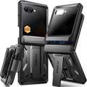 TONGATE for Motorola Razr 2025/Razr 2024 Case with Privacy Screen Protector, [Stand & Belt-Clip] [Hinge Protection Cover] [Anti-Slip], Full-Body Military Grade Protective Phone Case, Black