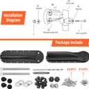 Spa Cover Lift Accessories,Hot Tub Cover Lift Original Parts,One Pair of Brackets Includes Mounting Kit,Side Mount Manual-Pivot Lifter Accessories,Lifter Replacement Two Bracket Kit