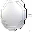 Modern Luxury Decorative Mirror with Beveled Edge,23.6" Octagon Wall Mirror, HD 1:1 Real Reflection, Shatterproof & Velvet Backed, Decor Mirror for Bathroom Living Room Entryway Bedroom ﻿