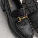 DREAM PAIRS Loafers for Women Platform Chunky Loafers Slip On Casual Shoes (12, Black)