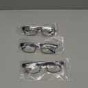 BLS Businessman Rectangular Reading Glasses - Professional Durable Readers - Blue-Light Blocking Lenses (*Black/Grey/Brown)