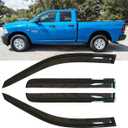 4pcs Original Shatterproof Rainproof Outside Side Window Deflectors & Visors Rain Guard, Dark Smoke, 4pcs Set, Fits for 2019-2024 Ram 1500 Quad Cab (for New Body Style, EXCLUDES 1500 Classic) 94813
