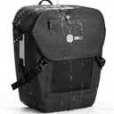 go wild Waterproof Bike Pannier Bag for Rear Rack 20L Bicycle Commuter Bag with Laptop Sleeve, Reflective Strips & Rain Cover Durable Cycling Saddle Bag