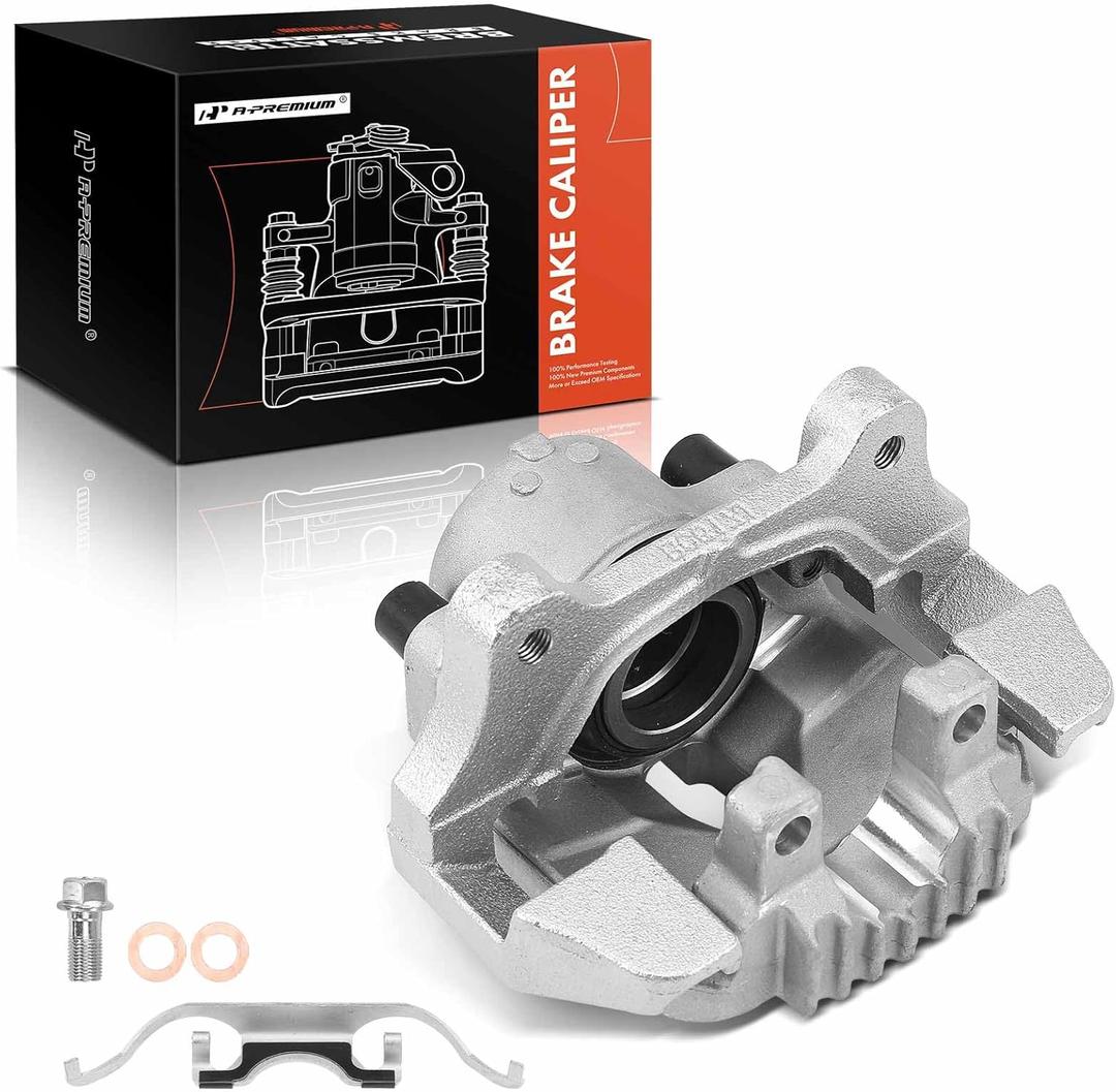 A-Premium Disc Brake Caliper Assembly with Bracket Compatible with Select BMW Models - 330i 2006, 330xi 2006, Z4 2009-2016, E90 E89 Series - Front Left Driver Side