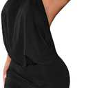 SOLY HUX Women's Halter Mini Dress Y2k Backless Bodycon Club Night Cocktail Dresses, S