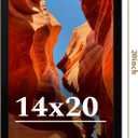 14x20 Picture Frame Set of 2, 14 x 20 Black Picture Frame with HD Plexiglas, 14 by 20 Poster Frame, Display Frame for Vertical or Horizontal, Presenting Spatial Aesthetics-Form & Light Series